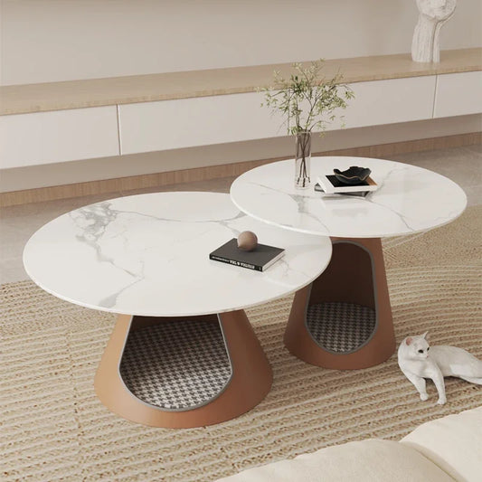 Round Modern Luxury Coffee Tables Living Room Unique Marble Coffee Tables Nordic Minimalist Mesa Auxiliar Salon Furniture