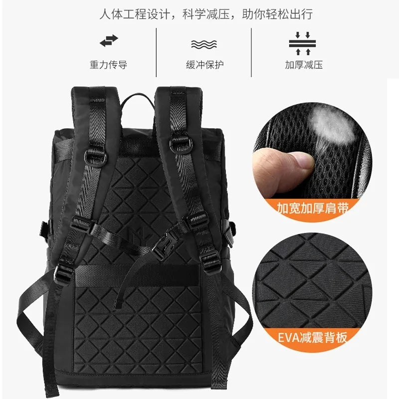 Large Backpack Fashion Man Schoolbag 17in Travel Backpacks Oxford Cloth Male Laptop Rucksack 2023 Sport Student Bagpack