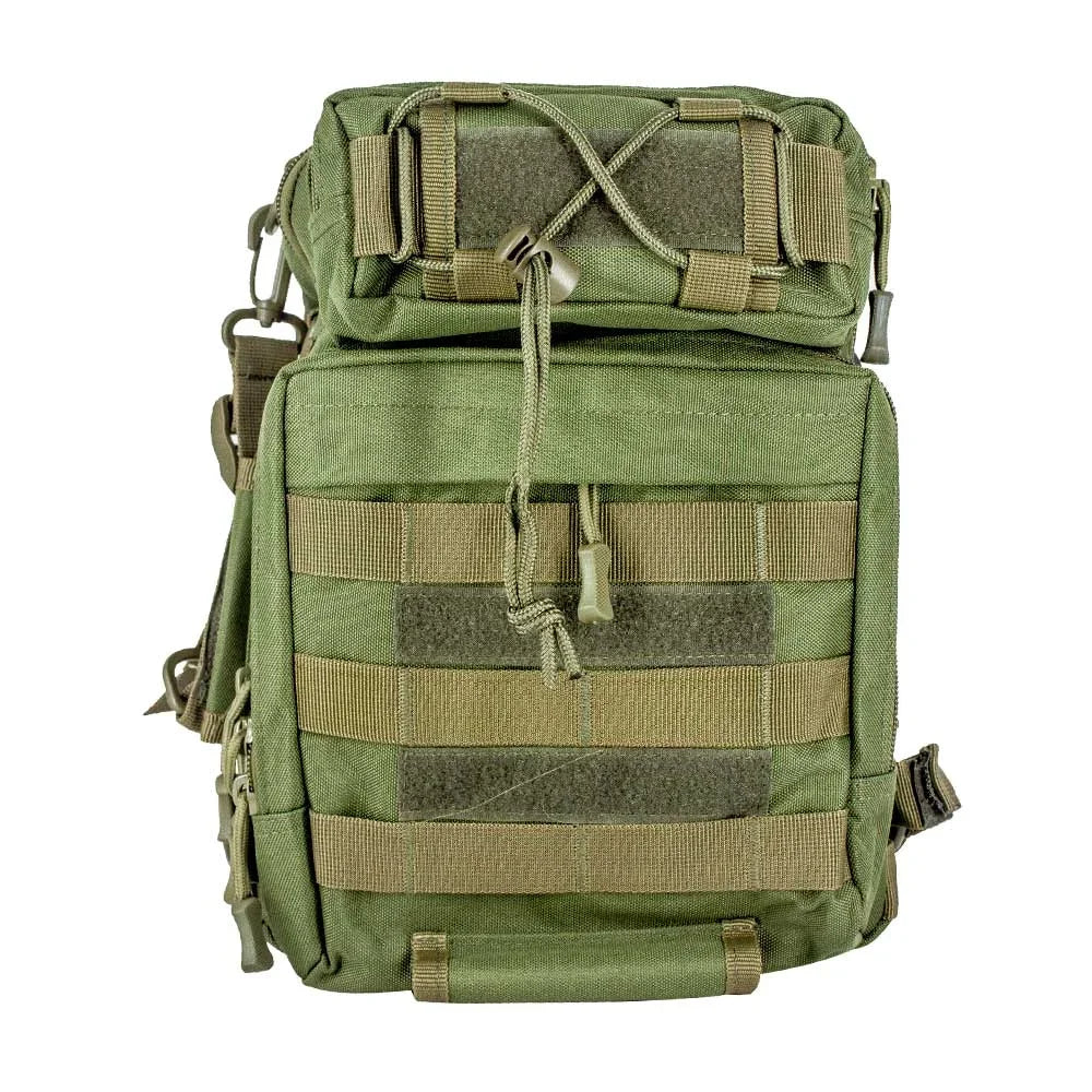 [GD] Tactical Chest Pack with 3 Compartments, Velcro Straps and USB Cable Slot, Variety of Colors / LML-2065 / 2065