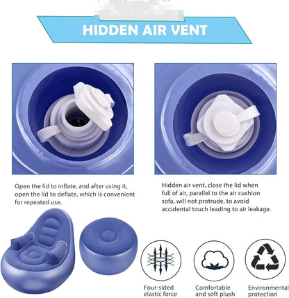 Modern Design New Outdoor Inflatable PVC Flocking Sofa Bed Foldable Lazy Sofa for Living Room Use