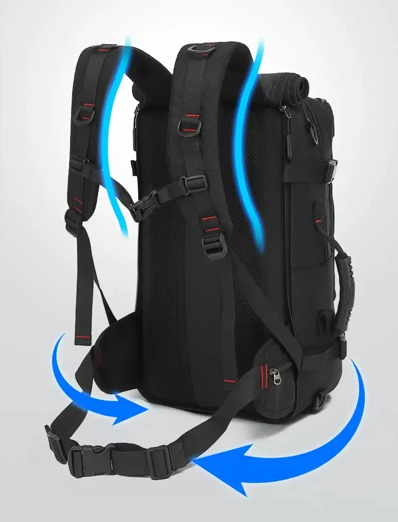 90L Waterproof Oxford Material Expandable Rucksack Large Capacity Hiking Backpack Physiological Curve Back 20 Inches England