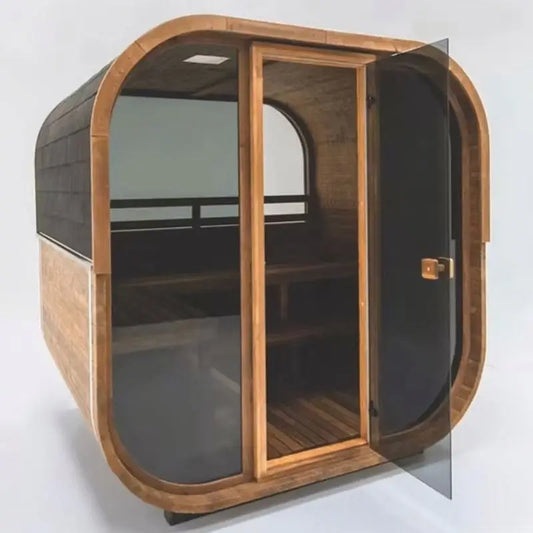 Luxury Customized Canadian Hemlock Outdoor Traditional Steam Sauna Wooden Room