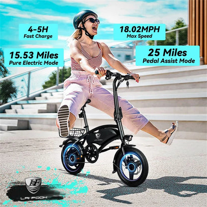 Hot Sale Cheap Mini Electric Bikes 36V 7.8ah Light Weight Pedal Assit Mode Women Electric City Bike