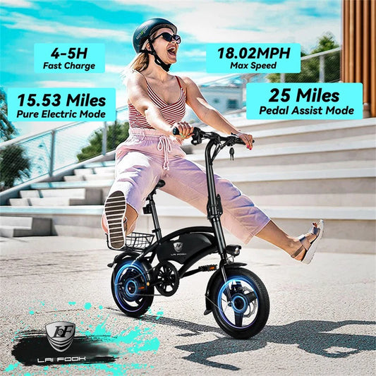 Hot Sale Cheap Mini Electric Bikes 36V 7.8ah Light Weight Pedal Assit Mode Women Electric City Bike