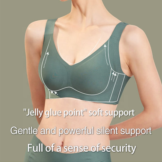 New Design Solid Color Smooth Non-Trace Bra Wholesale Soft Comfortable Woman Seamless Wireless Jelly Bra