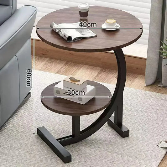 Modern C-Shaped Nordic Tea Coffee Tables Convertible Bed Side Table For Living Room Small Elegant Wooden Furniture For Apartment
