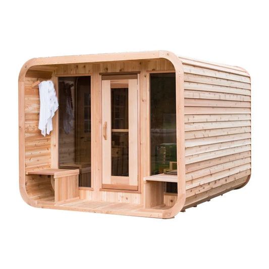 For Premium Traditional Sequoia 6 Person Steam Outdoor Cube Sauna