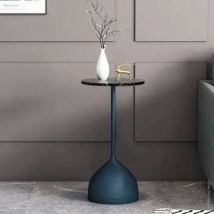 Custom Nordic Marble Small Side Table Modern Living Room Sofa Corner  Simple Creative Iron Golden  Coffee  WF